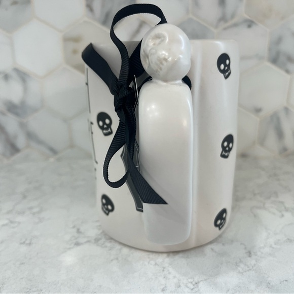 Rae Dunn 'Death Before Decaf’ Skeleton Mug NWT - Picture 4 of 6